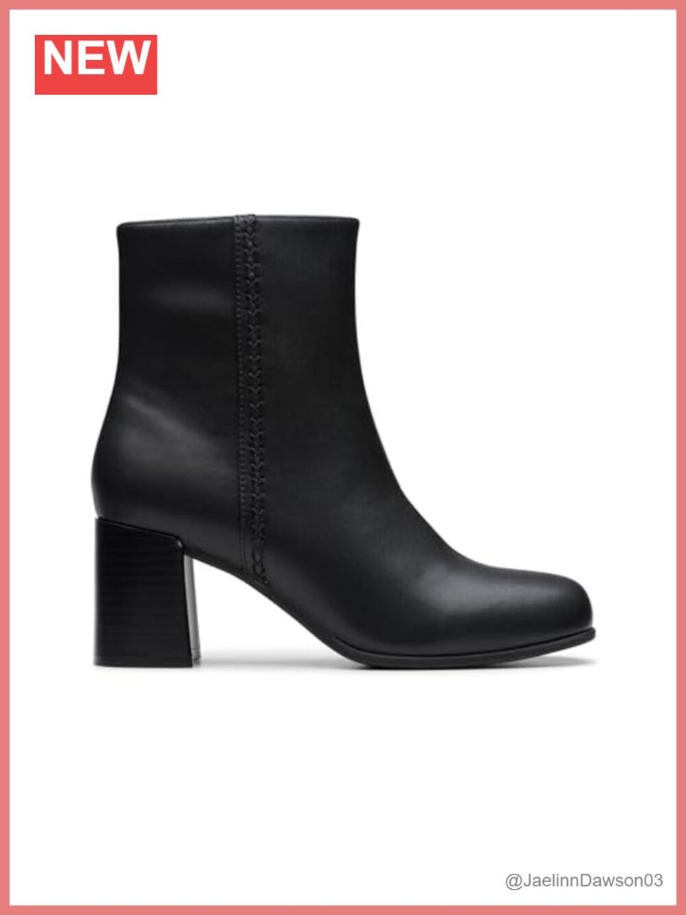Clarks Keirsta Faye Women's Leather Ankle Boots Zip Up Block Heel